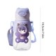 thumbnail image 3 of Taza de agua con pajita para niños de 660 ml, botella deportiva bonita a prueba de fugas (púrpura), 3 of 8