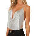 thumbnail image 1 of Chaqueta Top de lentejuelas metálicas para mujer Top de fiesta sexy Camisola de lentejuelas Cgtredaw Para estrenar, 1 of 1