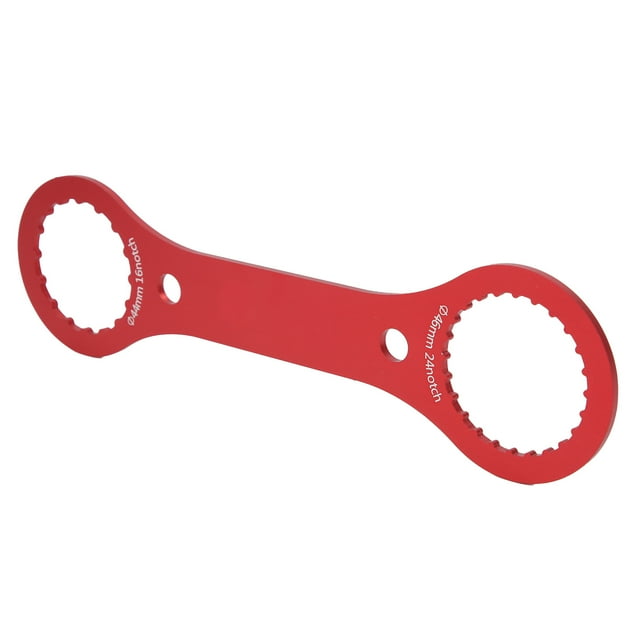 Outil de Boîtier de Pédalier pour Bicyclette, Conception Précise à Haute Résistance Outil de Retrait de Boîtier de Pédalier à 16 24 Encoches pour Vélo de Montagne Rouge