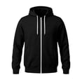 thumbnail image 4 of Chiccall Mens Fleece Hoodie with Pockets Full Zip Long Sleeve Drawstring Hooded Sweatshirts Fashion Casual Athletic Solid Jacket, 4 of 6