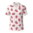 thumbnail image 2 of Daiia Hand Drawn Strawberry Pattern Men’s Polo Shirts,Solid Deck Shirt,Classic Fit, Breathable Cotton Polo for Casual and Sport Wear-XX-Large, 2 of 7