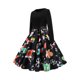 thumbnail image 3 of Vestido de fiesta de Halloween y Navidad para mujer, manga larga, corte A, falda grande, vestido de cóctel, festival, carnaval y vestido con cinturón de lazo, 3 of 5