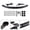 Black, variant on LED Running Turn Signal Light Windshield Trim for 2014+ Electra Glide Black