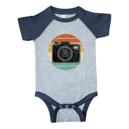 

Inktastic Photographer Gift Retro Sunset Camera Gift Baby Boy or Baby Girl Bodysuit