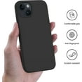 thumbnail image 3 of Compatible with iPhone 14 Case, Silky Touch Premium Soft Liquid Silicone Rubber Anti-Fingerprint Full-Body Protective Bumper Phone Case for iPhone 14, 6.1 inch (Space Black), 3 of 9