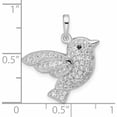 thumbnail image 3 of Sterling Silver Rhodium-Plated Cz Bird Pendant (23.82 X 19.15) Made In Thailand -Jewelry By Sweet Pea, 3 of 7