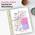 thumbnail image 6 of Large Spiral Lined Notebooks For Work With Removable Dividers & Tabs  8.5"x11" Pretty Hardcover 5 Subject Notebook Journal Women College Ruled Study Office Organization 280 Pages Wildflowers, 6 of 7