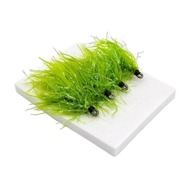 4x Señuelos de pesca con mosca, Señuelos de pesca de simulación Pescadores Suministros de pesca Herramienta de aparejos de pesca Hombres con anzuelo 215 cm x 085 cm