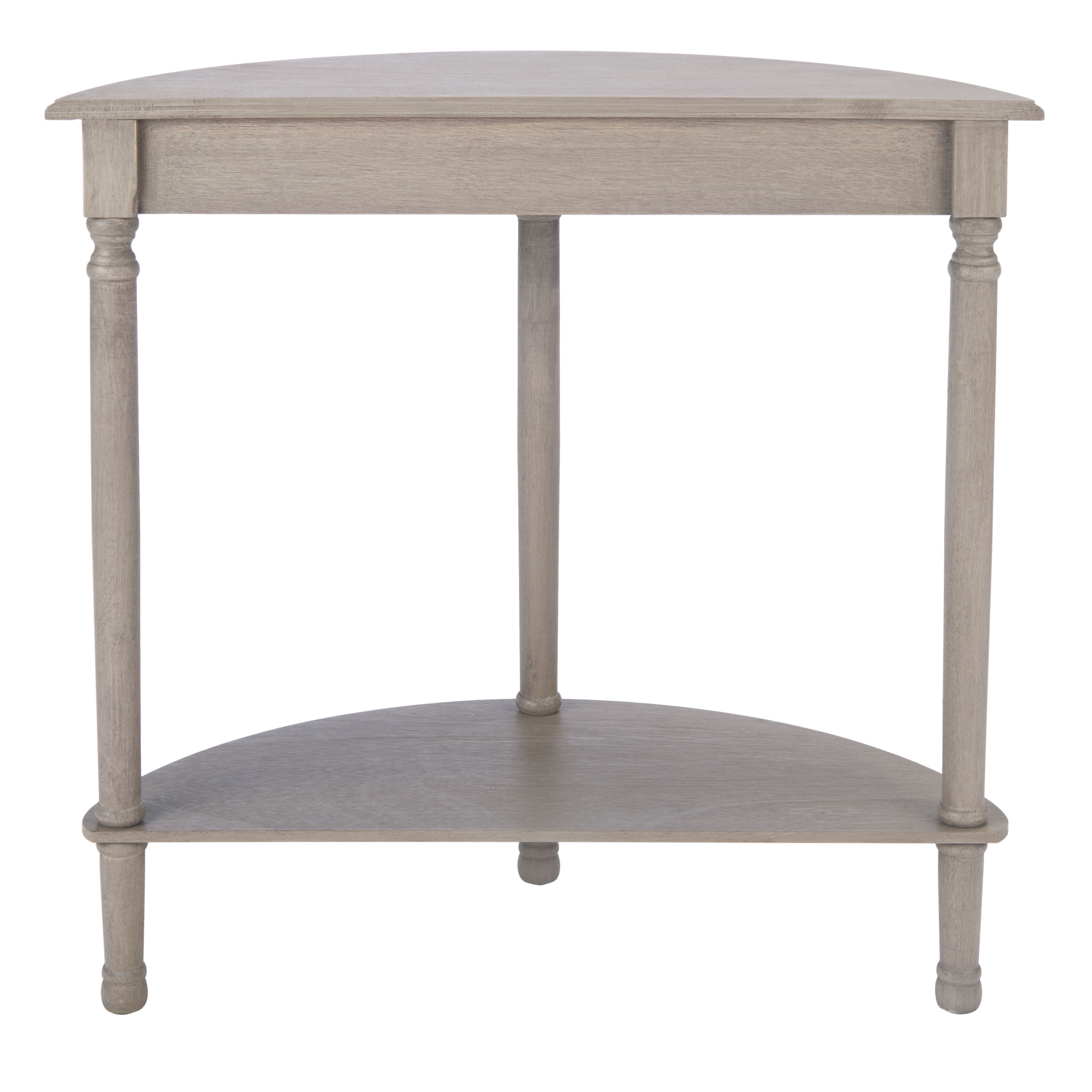SAFAVIEH Tin.sley French Half Round Console Table, Greige (28 in. W x 11.8 in. D x 28 in. H)
