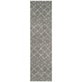 thumbnail image 7 of SAFAVIEH Arizona Zarif Geometric Shag Runner Rug, Grey/Ivory, 2'3" x 10', 7 of 7