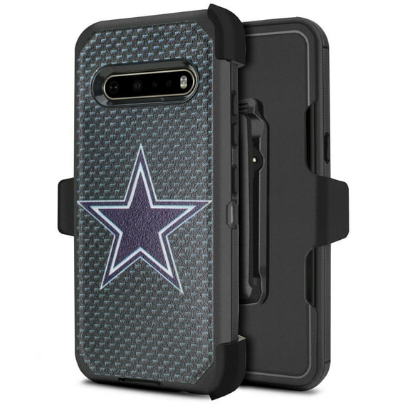 for LG V60 ThinQ Case Phone Case Dual Layer Full-Body Rugged Clear Back Case Drop Resistant Shockproof Case with Built In Screen Protector (Blue Star)