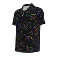 thumbnail image 2 of Balery Dinosaur Printed Men’s Short Sleeve Polo Shirt, Midweight Men's Shirt,Golf Polo shirts -X-Large, 2 of 9