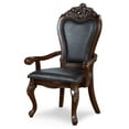 thumbnail image 4 of Furniture of America Alernit Traditional Nailhead Trim Dining Arm Chairs, Dark Cherry (Set of 2), 4 of 13