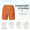 thumbnail image 6 of Picia Dots On Orange Background pattern Mens Swim Trunks with Compression Liner Stretch Beach Shorts Quick Dry with Zipper Pockets No-Chafing Board Shorts-Medium, 6 of 9
