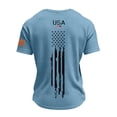 thumbnail image 5 of Youpwaven Men's Waffle Knit USA 250th Anniversary Tee, America 250 Years of Freedom Patriotic T-Shirt, Independence Day Celebration Top, Short Sleeve Crew Neck Casual Apparel, 5 of 5