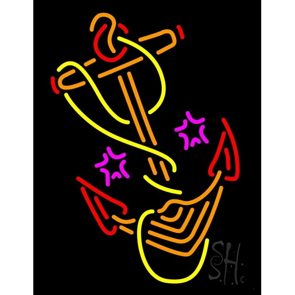 Logo Of Sailor LED Neon Sign 19 x 15 - inches, Black Square Cut Acrylic Backing, with Dimmer - Bright and Premium built indoor LED Neon Sign for Defence Force.