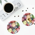 thumbnail image 5 of Disketp Easter Eggs Funny Coasters,6 Pcs Leather Coasters With Holder, Perfect Housewarming Hostess Gifts,Protect Furniture From Water Marks Scratch And Damage, 5 of 9