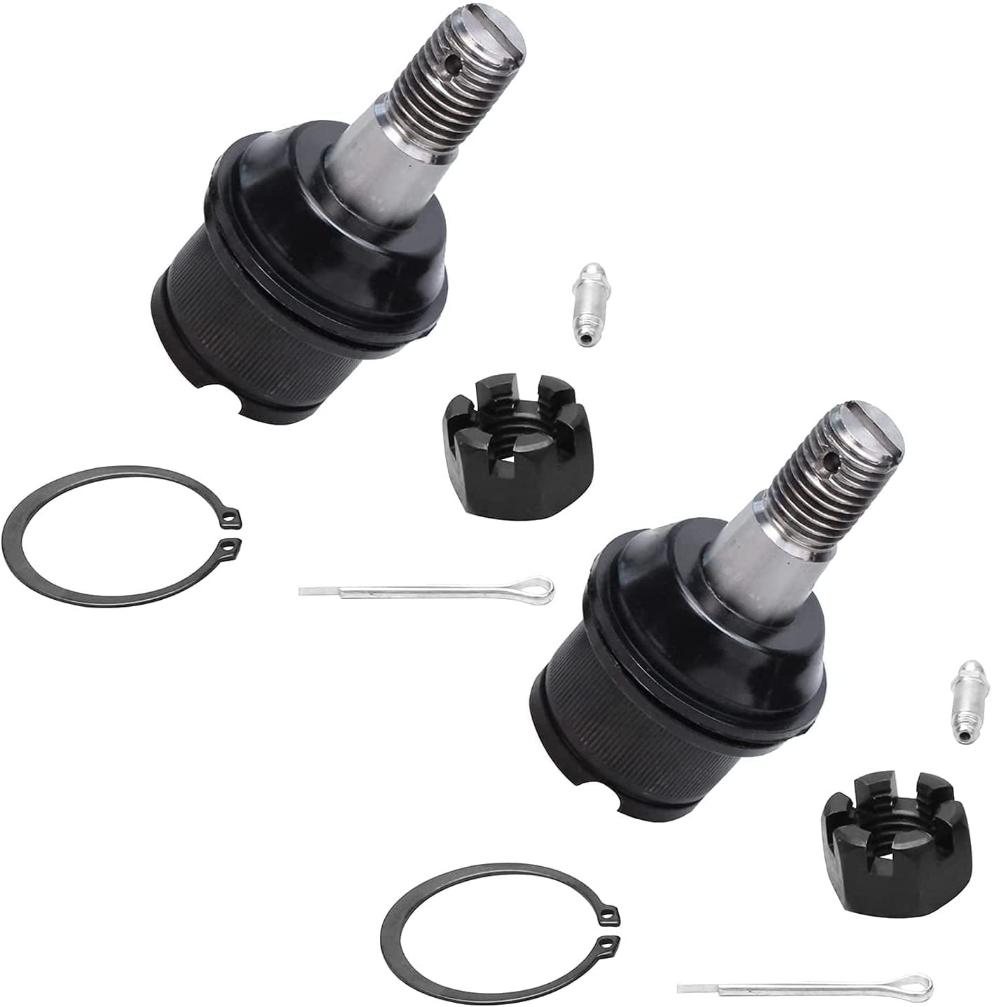 Detroit Axle - 4 Front Ball Joints for 4WD 2003-2013 Dodge Ram 2500 3500 Upper and Lower Ball Joints 2004 2005 2006 2007 2008 2009 2010 2011 2012 Replacement
