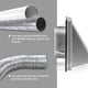 thumbnail image 5 of Extractor externo de 4 pulgadas Ventilación de pared Aleta antirretorno acolchada Salida de aire de campana cuadrada, 5 of 5