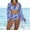 Blue, variant on Women's Bathing Suit Long Sleeve Beach Cover ups Swimwear with Bikini Sets Long Bimono Cardigan Beachwear