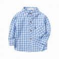 thumbnail image 4 of Ccpelsie Boys Long Sleeve Button Down Shirt Solid Oxford Dress Shirt for School Uniform Church and Formal Occasions(Sky Blue,6-8 Years), 4 of 4