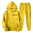 thumbnail image 4 of JAJAHO Men's Hooded Sweatshirt Suit Set Casual Streetwear Sweatsuit With Pockets Daily Wear Long Sleeve Hoodies Ankle-Tied Sweatpants 2 Piece Tracksuits Cozy Outfit, 4 of 5