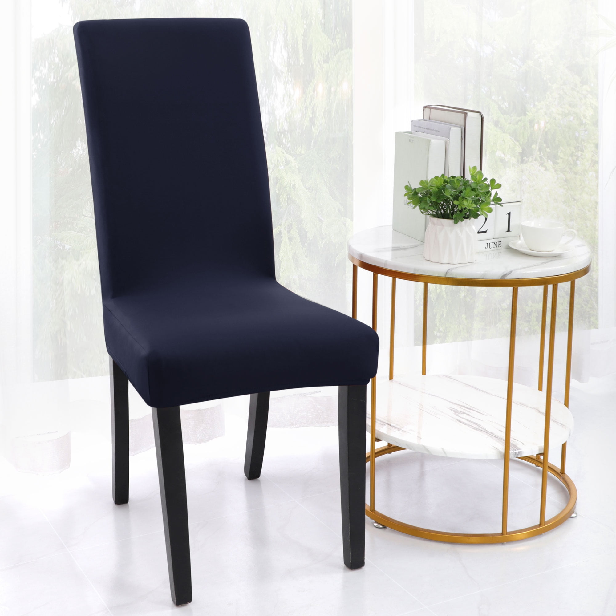 Details about   PU Leather Dining Chair Cover Slip Stretch Elastic Waterproof Slipcover Decor 