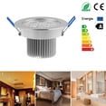 thumbnail image 4 of 7 * 3W DimmableLED Plafonnier Encastré Blanc LED Projecteur de Plafond Downlight Blanc Chaud 100-245V, 4 of 9