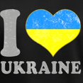 thumbnail image 3 of CafePress - I Love Ukraine Native Ukrainian Flag T Shirt - Women's V-Neck Dark T-Shirt, 3 of 4