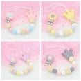 thumbnail image 2 of Pacifier Clip Soother Chains for Baby Girls Boys,Silicone Binky Teether Holder BPA Free Teething Beads,Pacifier Chain Clip Holder - Infant Baby Shower Gift, 2 of 6