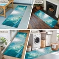thumbnail image 5 of Teal Blue Coastal Wave 2'x6' Runner Rugs for Hallway Kitchen Bedside Non Slip Washable, Modern Summer Ocean Beach Sea Entryway Rug Runners with Rubber Backing, Long Carpet Runner for Laundry Room, 5 of 8