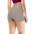 thumbnail image 2 of Women Butt Lift 3 Button High Wide Waist Stretch Denim Short, 2 of 2