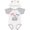 White & Heather w/ Ears, variant on Gender Reveal He or She Boys or Girls Baby Bodysuit