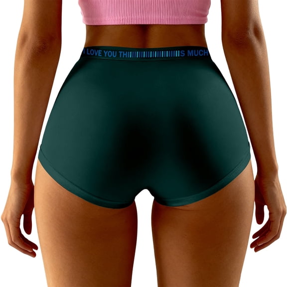 Panties for Women,Valentine's Day Floral Print Bikini Panties Soft Stretch Comfortable Everyday Breathable Hipster Underwear,Womens Underwear,Dark Green,M