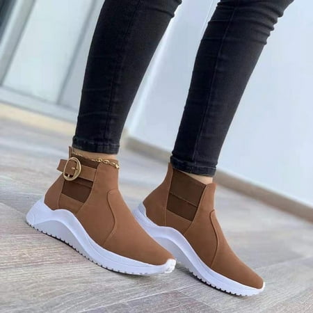 

POROPL Winter Boots For Women Christmas Womens Booties Chelsea Boots Running Shoes Womens Mom Comfort To Keep Warm Boots For Clearence
