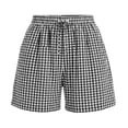 thumbnail image 4 of Summer Womens Shorts Fashion Shorts For Women Cute Trendy Elastic Waist Casual Cotton Spring Pants For Women, 4 of 4