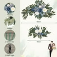 thumbnail image 2 of Letrero de boda con flores (paquete de 2) para recepción de fiesta de boda temática, letrero de bienvenida, decoración floral artificial, 2 of 5