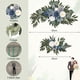 thumbnail image 2 of Letrero de boda con flores (paquete de 2) para fiesta temática, boda, recepción, entrada, señal de bienvenida, decoración Floral Artificial, 2 of 5