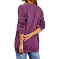 thumbnail image 3 of ZXSXSY Women Dandelion Printed Crew Neck Long Sleeves Shirt with Pocket, 3 of 6