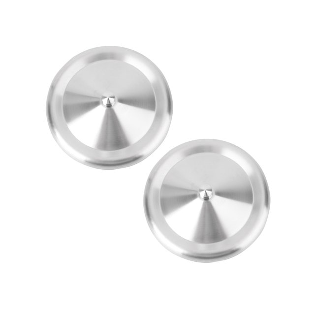 2 Pcs Couvercles de Tasse en Acier Inoxydable Durables 10cm Couvercles de Tasse en Silicone Anti-Poussière (Argent)