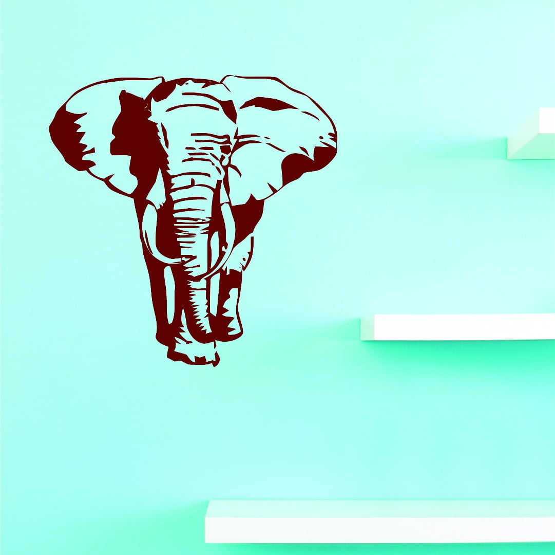 Decal Wall Sticker Elephant Home Decor Picture Art 10x20 Inches