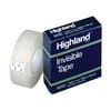 Highland 6200 Invisible Tape, 0.75 Inch x 36 Yards, Matte