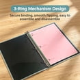 thumbnail image 5 of 3-Hole Colorful Page Dividers | Oimcto Letter Size 8-Tab PP Dividers, Plastic Index Divider Sheets for 3-Ring Binder, File Paper Classification for School - Black, 5 of 8