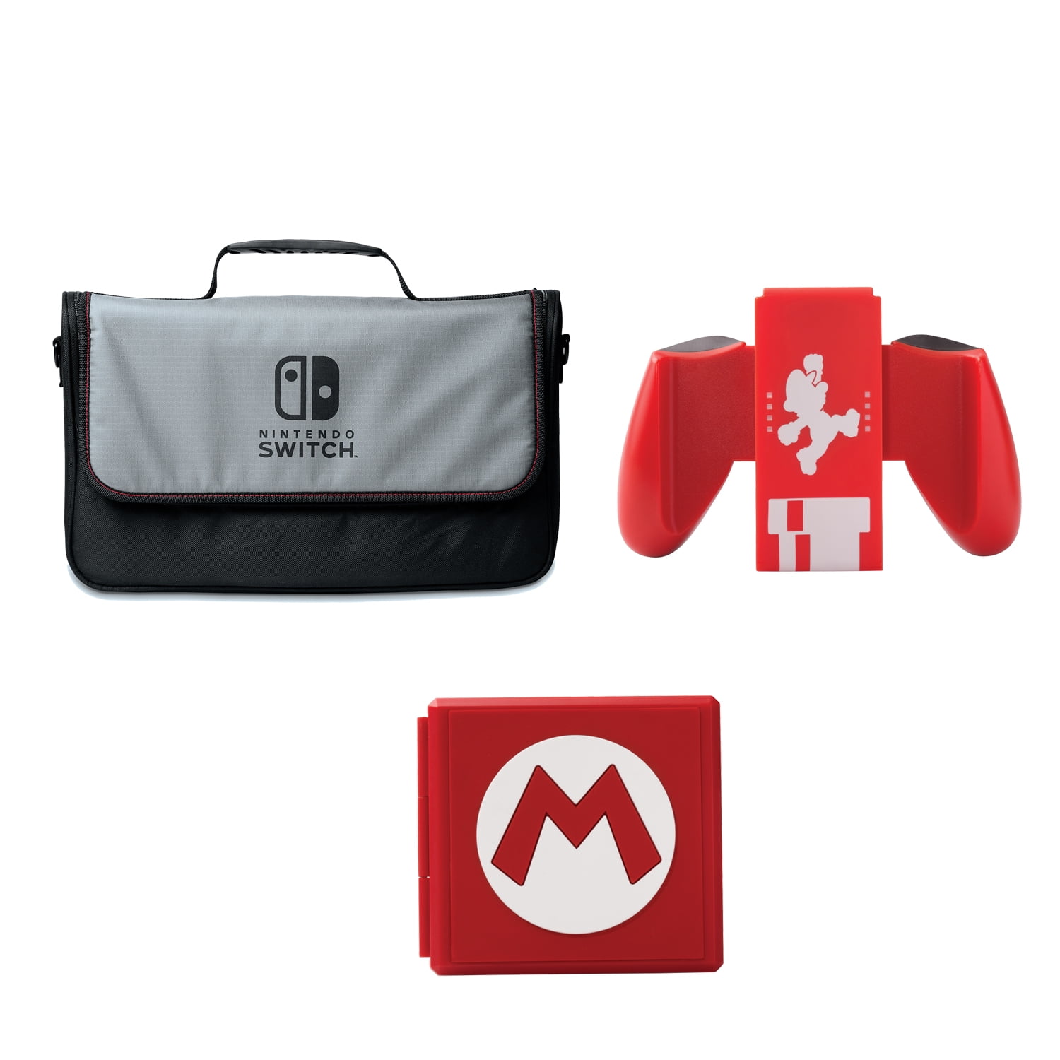 PowerA Nintendo Switch Accessory Bundle Messenger Bag (150140401), Super Mario Joycon Comfort