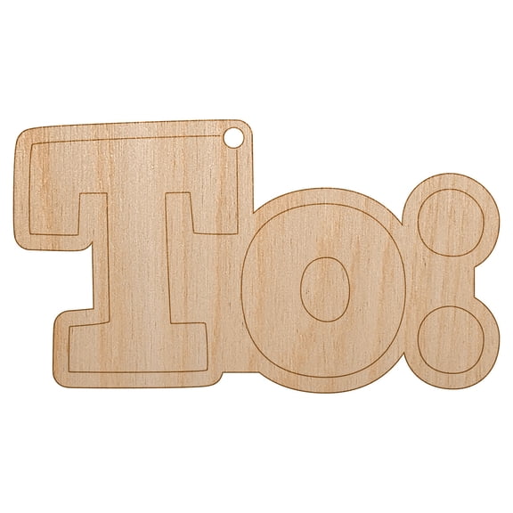 To Text Wood Holiday Christmas Tree Ornament Unfinished DIY Pre-Drilled Craft