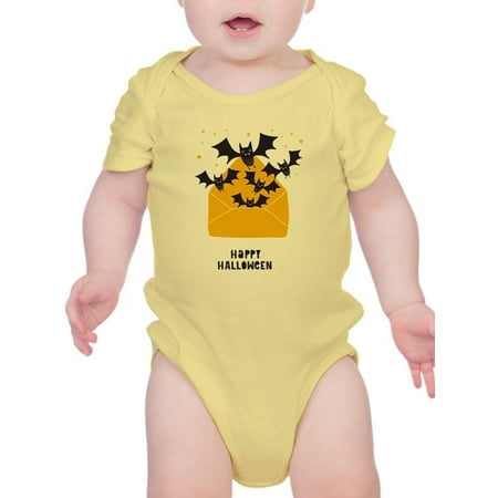 

Happy Halloween Bats Envelope. Bodysuit Infant -Image by Shutterstock Newborn