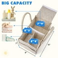 thumbnail image 2 of Maliton Baby Diaper Caddy Organizer - Felt Caddy for Changing Table with Lid and Newborn Essentials Bin -15.3" x 9.3" x 7" - Khaki, 2 of 7