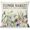thumbnail image 6 of Spring Pillow Covers 20x20 Inch Wildflower Floral Mason Jar Bless This Home Flower Market Set of 4 Green Welcome Farmhouse Decorative Throw Pillows Cases Outdoor Decorations for Couch Sofa, 6 of 6