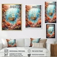 thumbnail image 4 of Designart "Pirate Ship As An Underwater Memory I" Coastal Coral Under Water Floater Framed Canvas Wall Art, 4 of 5