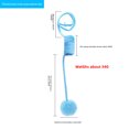 thumbnail image 1 of Interactive Extendable Cat Toy with Suction Cup - 2M Upgraded Spring Rabbit Fur Ball, Durable Plush Material for Self-Play & Mental Stimulation, Hanging Swing Design for Indoor Cats, Blue, 1 of 6